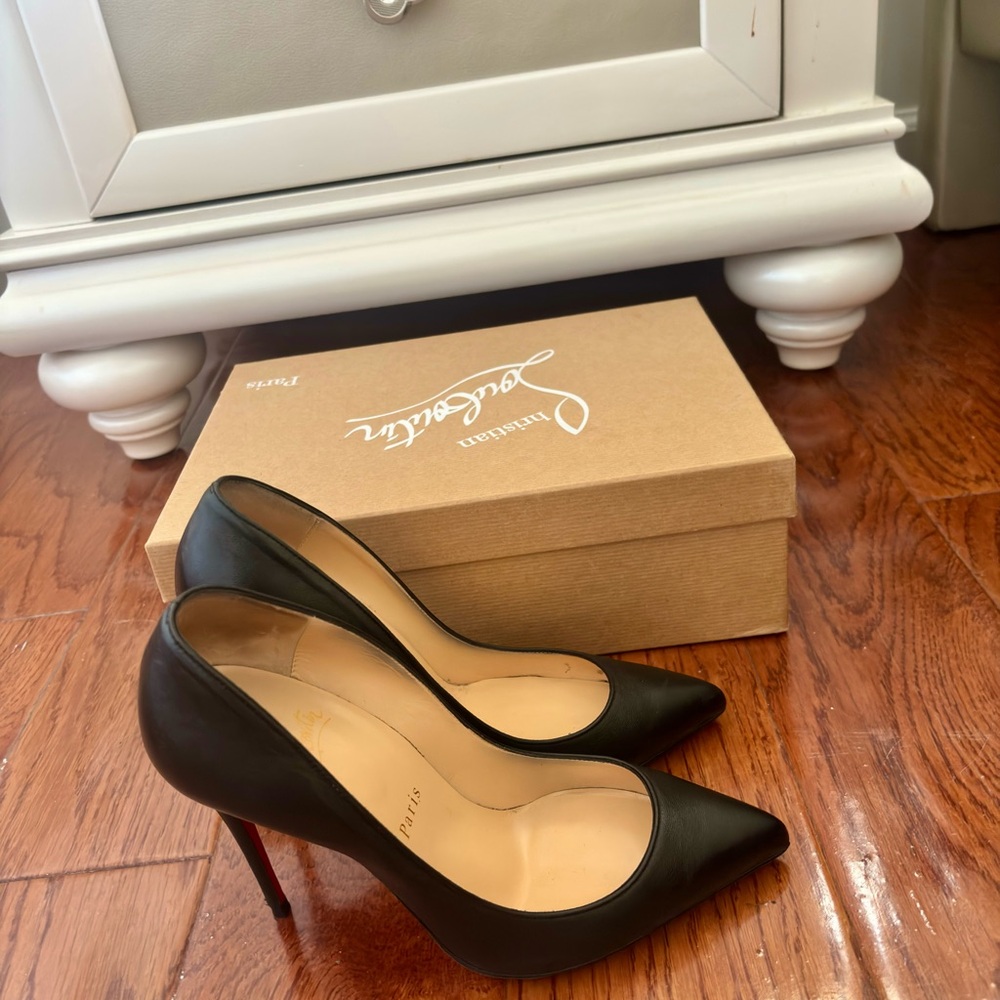 Christian Louboutin Black Leather Pumps in very good condition!!! Authentic!!!